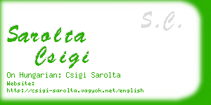 sarolta csigi business card